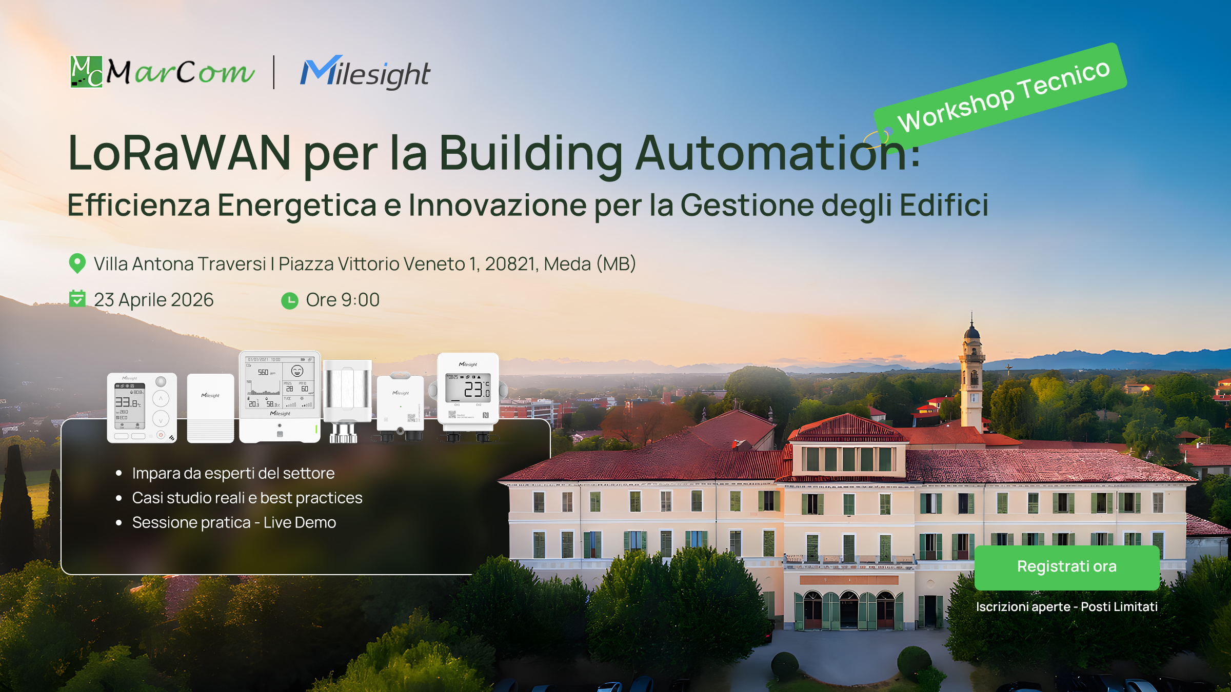 Workshop | LoRaWAN per la Building Automation: Efficienza Energetica e Innovazione per la Gestione degli Edifici